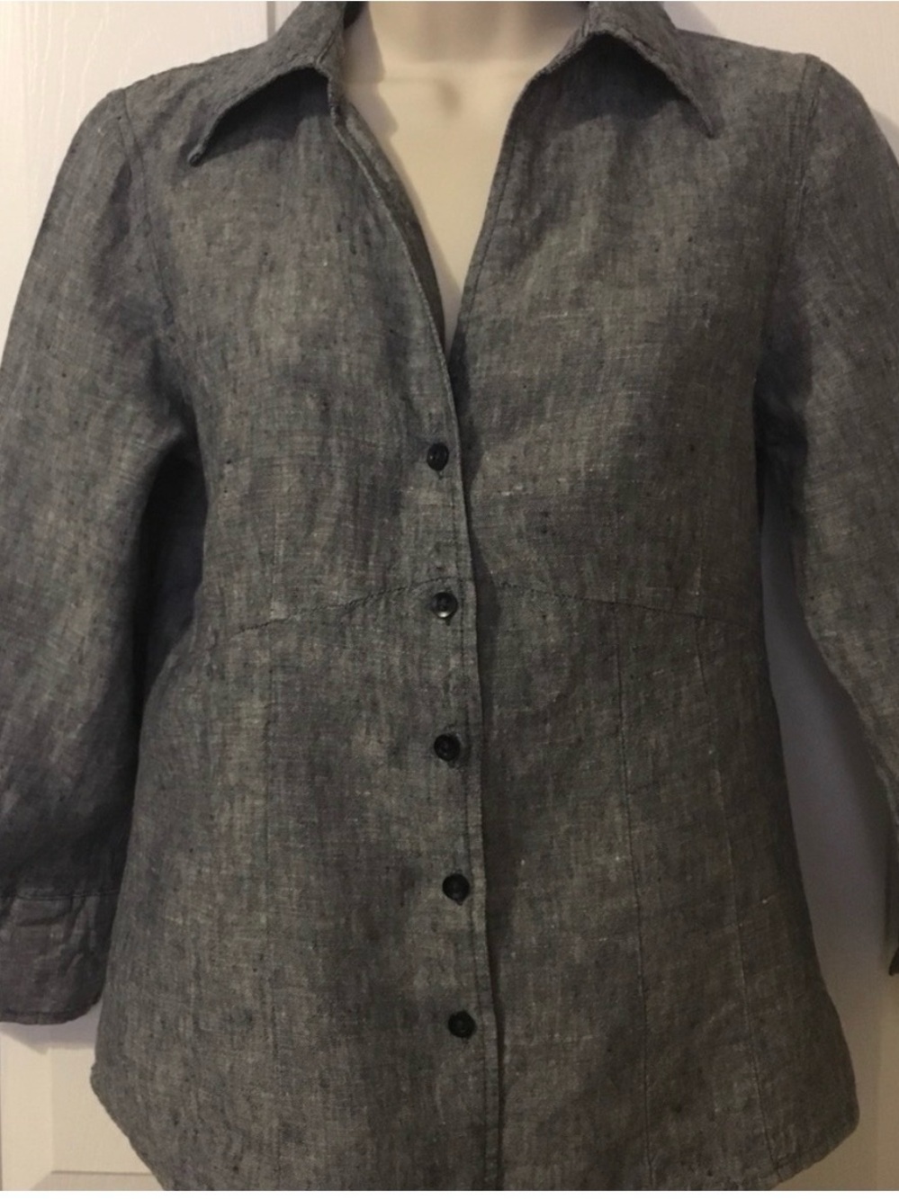 Linen blouse charcoal Carol Little S